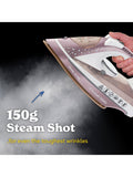 Russell Hobbs Pearl Glide steam iron in pink and white - British product