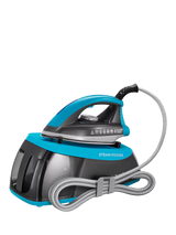 John Lewis Russell Hobbs SteamPower Aqua Steam Generator Iron Black/Blue- Buy online at McGrocer
