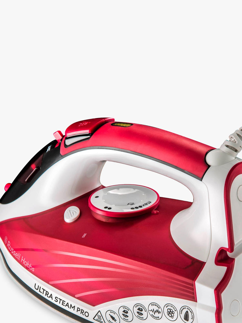 Russell Hobbs Ultra Steam Pro iron ceramic soleplate 320ml (British brand)