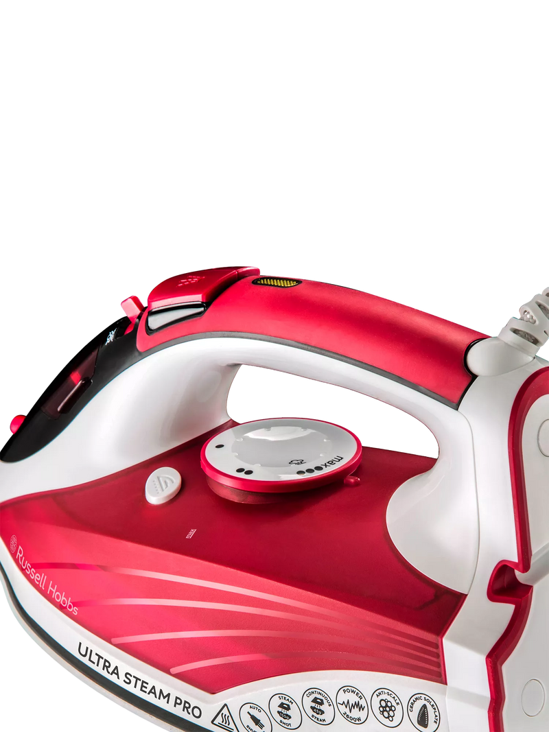 Russell Hobbs Ultra Steam Pro iron ceramic soleplate 320ml (British brand)