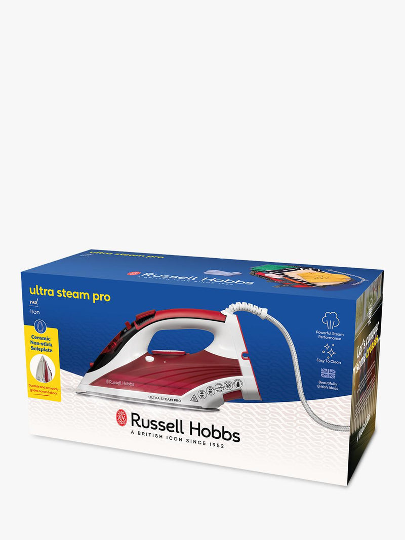 Russell Hobbs Ultra Steam Pro iron ceramic soleplate 320ml (British brand)