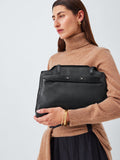 John Lewis triple compartment leather shoulder bag - British product
