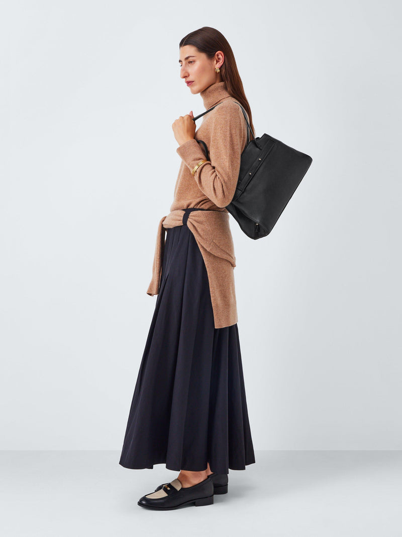 John Lewis triple compartment leather shoulder bag - British product
