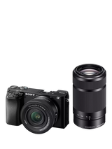 John Lewis Sony A6100 Compact System Camera with Double Zoom Lenses (16-50mm & 55-210mm), 4K, 24.2MP, Black- Buy online at McGrocer