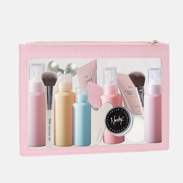 Nanshy Clear Makeup Pouch Pink 29cm imported from the UK