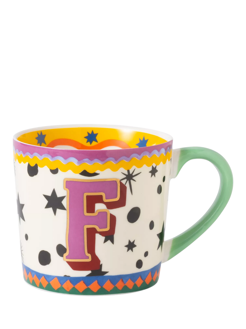 Eleanor Bowmer Monogram Alphabet New Bone China Mug, 300ml, F