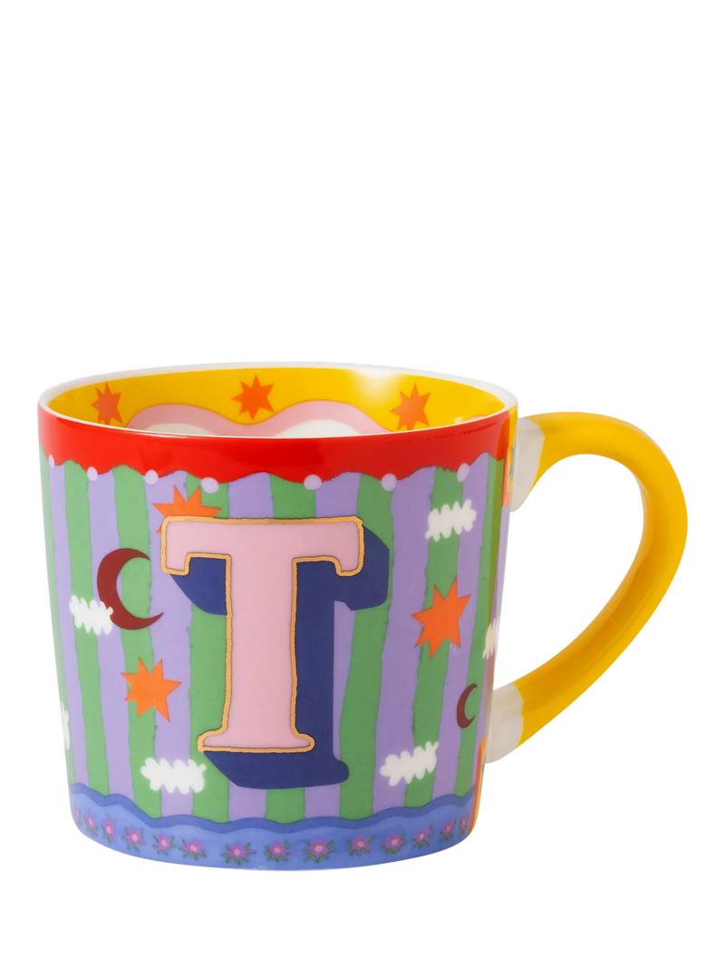 Eleanor Bowmer Monogram Alphabet New Bone China Mug, 300ml, T