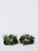 John Lewis John Lewis Pinecone Votive Candle Holder Set of 2 Green- Buy online at McGrocer
