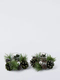 John Lewis pinecone votive candle holder set of 2 green - British product