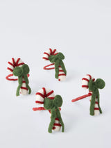 John Lewis John Lewis Candy Cane Felt Napkin Rings Set of 4 Red White- Buy online at McGrocer