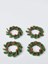 John Lewis John Lewis Berry Felt Napkin Rings Set of 4 Green/Red- Buy online at McGrocer