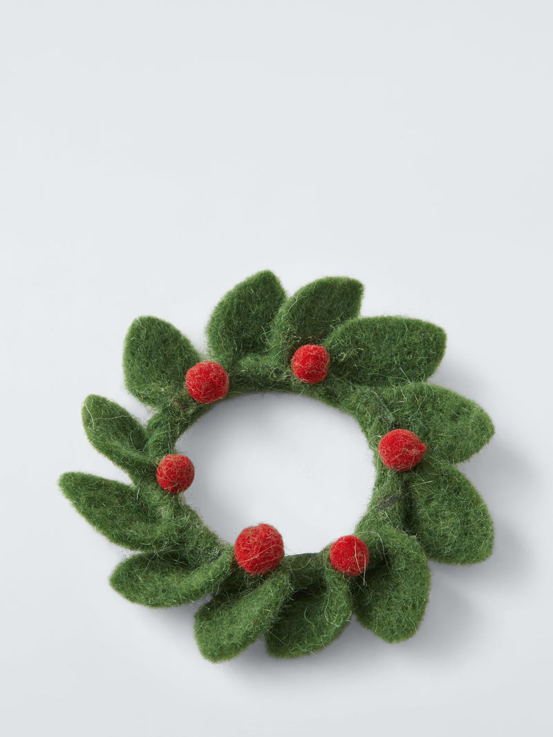 John Lewis berry felt napkin rings set of 4 (British brand)
