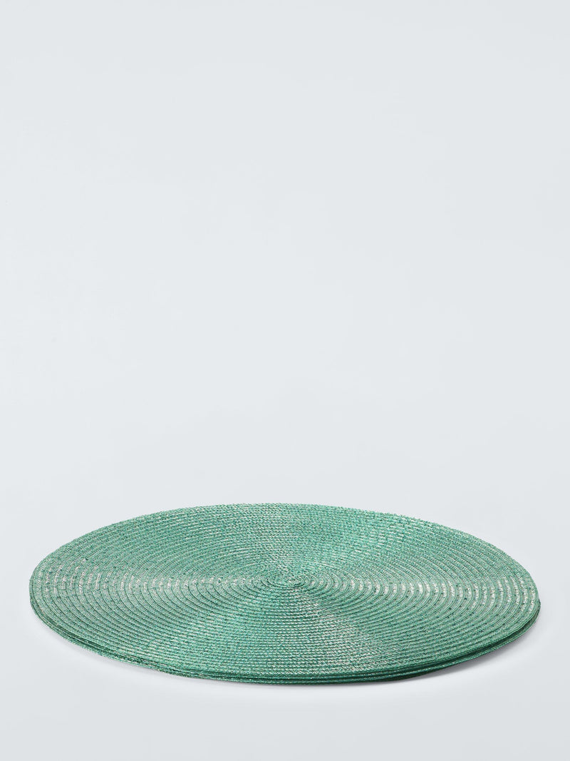 John Lewis set of 4 sparkle round braided placemats British product