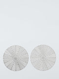 Cut Out Snowflake Pvc Placemats Set Of 2 Silver