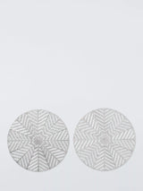 John Lewis Cut-Out Snowflake PVC Placemats, Set of 2, Silver- Buy online at McGrocer