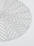 John Lewis cut-out snowflake PVC placemats, silver, set of 2, UK version