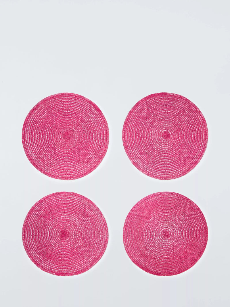 John Lewis sparkle braided placemats set of 4 red - British product