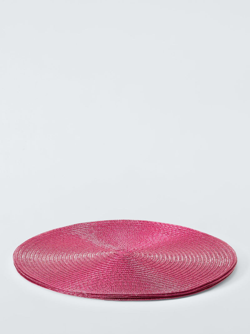 John Lewis sparkle braided placemats set of 4 red - British product