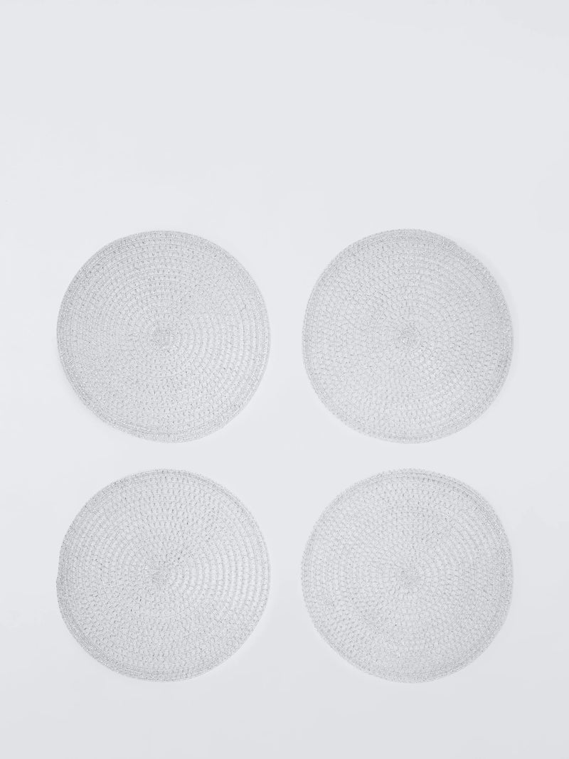 John Lewis braided placemats silver set of 4 (British brand)