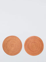 John Lewis John Lewis Rattan Round Placemats Set of 2 Natural- Buy online at McGrocer