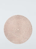 John Lewis rattan placemats set of 2 white round (British brand)