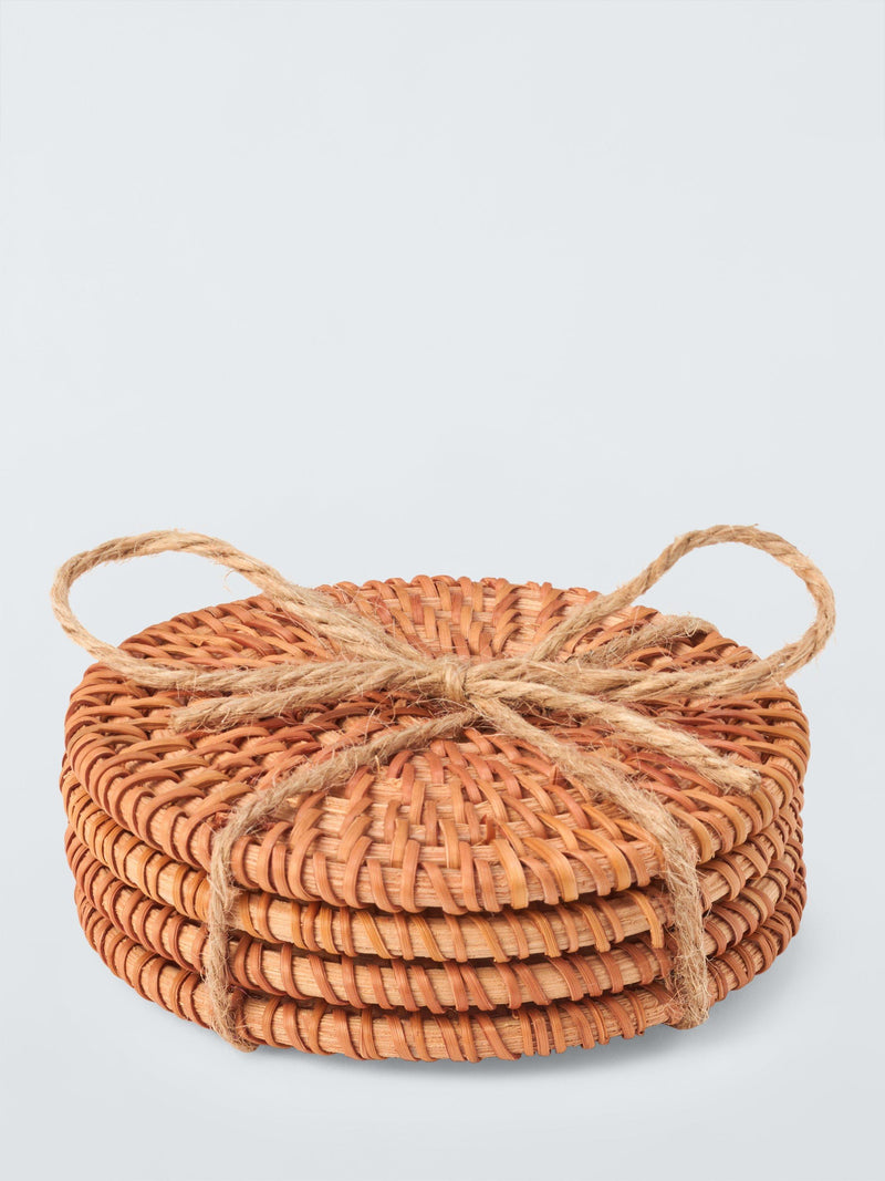 John Lewis natural rattan coasters set of 4 (British brand)