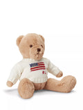 Ralph Lauren bear with intarsia-knit flag sweater (British brand)