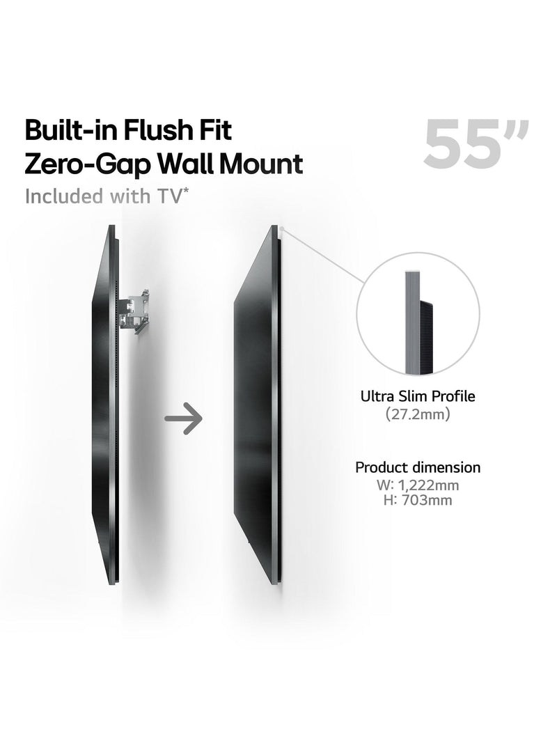 LG OLED evo 55-inch TV G54LW, imported from the UK