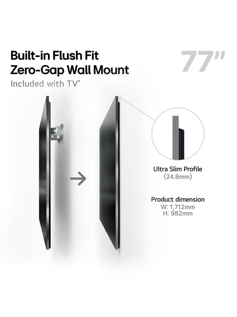 LG 77-inch OLED evo 4K HDR smart TV, imported from the UK