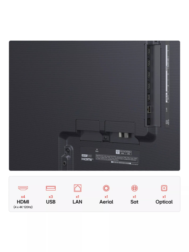 LG 77-inch OLED evo 4K HDR smart TV, imported from the UK