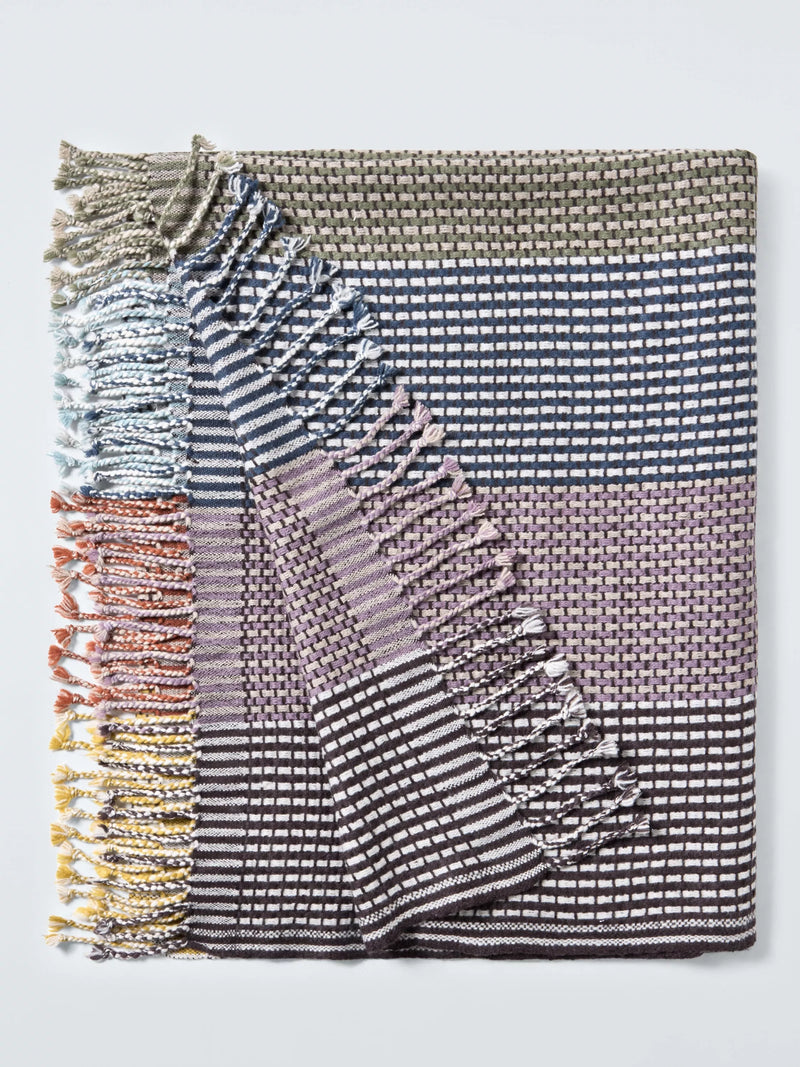 John Lewis multicolour check wool throw 140x190cm (British brand)