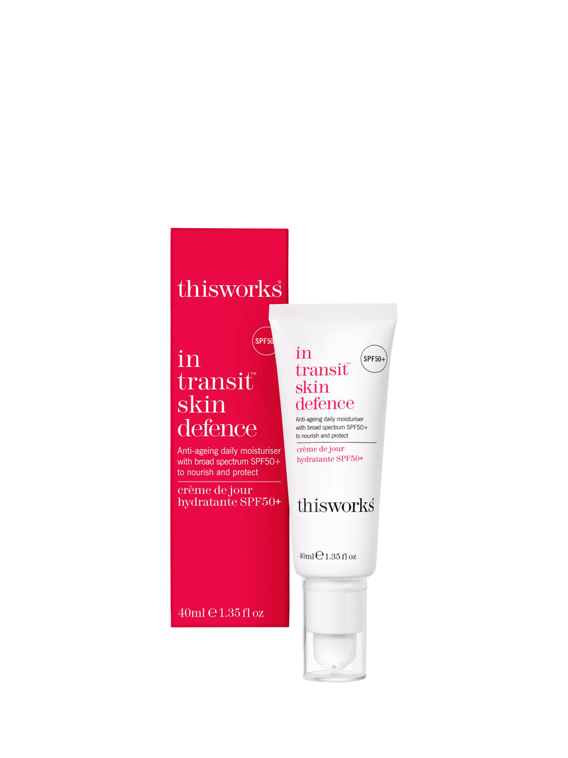 This Works Transit Skin Defence SPF 50+ sunscreen moisturiser 40ml (British brand)