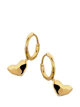 John Lewis Monica Vinader Heart Drop Huggie Earrings- Buy online at McGrocer
