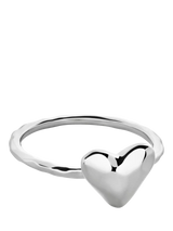 John Lewis Monica Vinader Heart Stacking Ring, Silver- Buy online at McGrocer