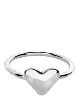 John Lewis Monica Vinader Heart Stacking Ring Silver- Buy online at McGrocer