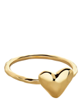 Monica Vinader heart stacking ring 18ct gold plated vermeil (British brand)