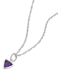Daisy London Birthstone Pendant Necklace Silver