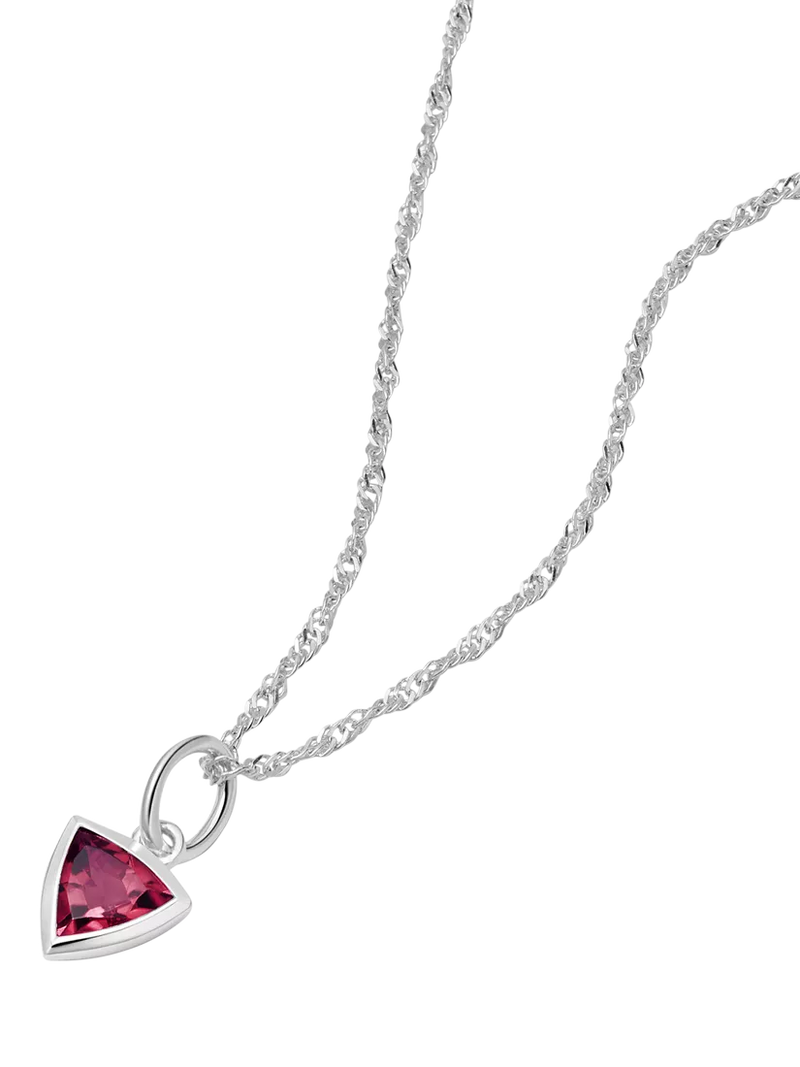 Daisy London Birthstone Pendant Necklace Silver
