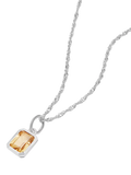 Daisy London Birthstone Pendant Necklace Silver