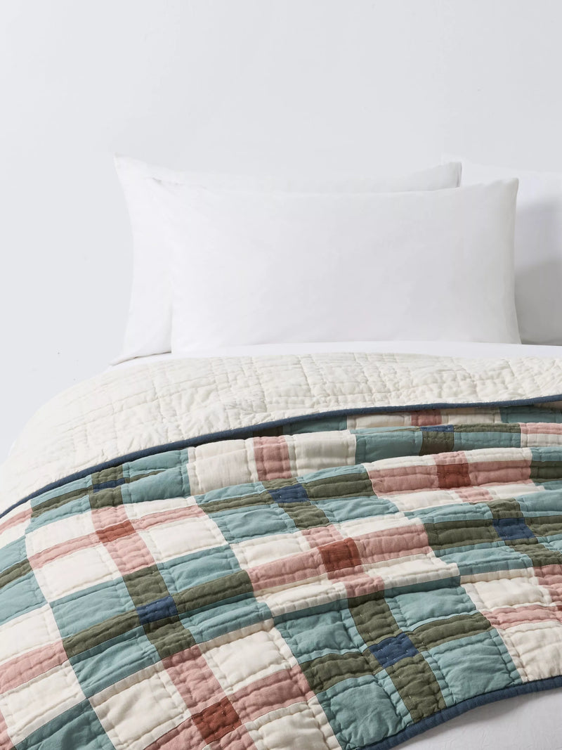 John Lewis patchwork check quilt king size - British product