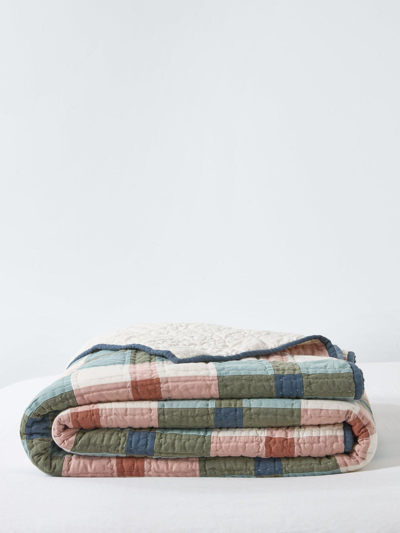 John Lewis patchwork check quilt king size - British product
