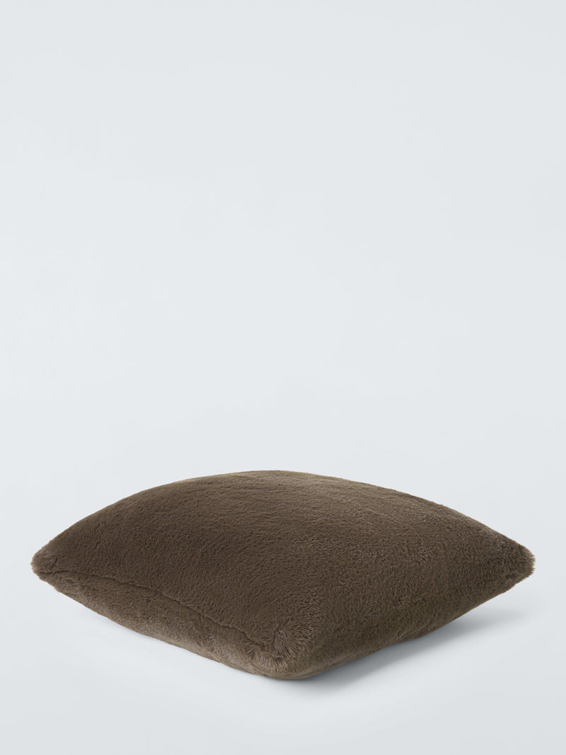 John Lewis faux fur plain cushion 45x45cm (British brand)