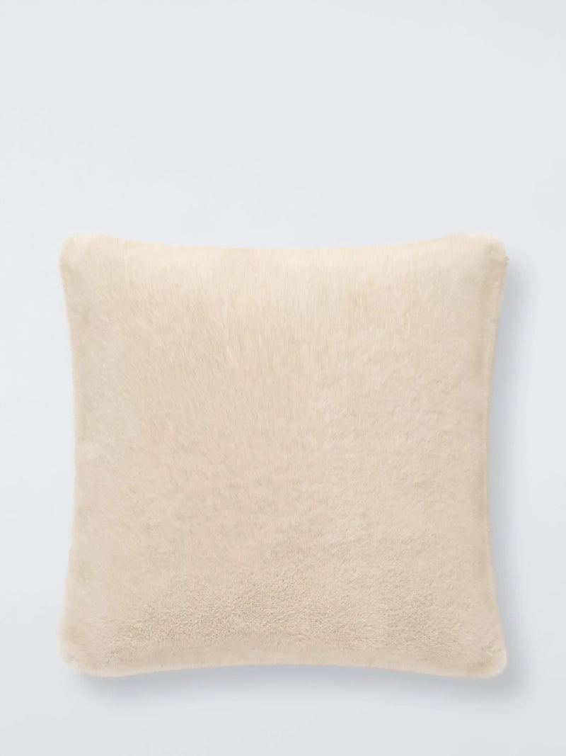 John Lewis Luxury Faux Fur Plain Scatter Cushion 45 x 45cm