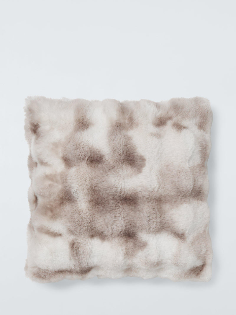 John Lewis faux fur cushion white 45cm (British brand)
