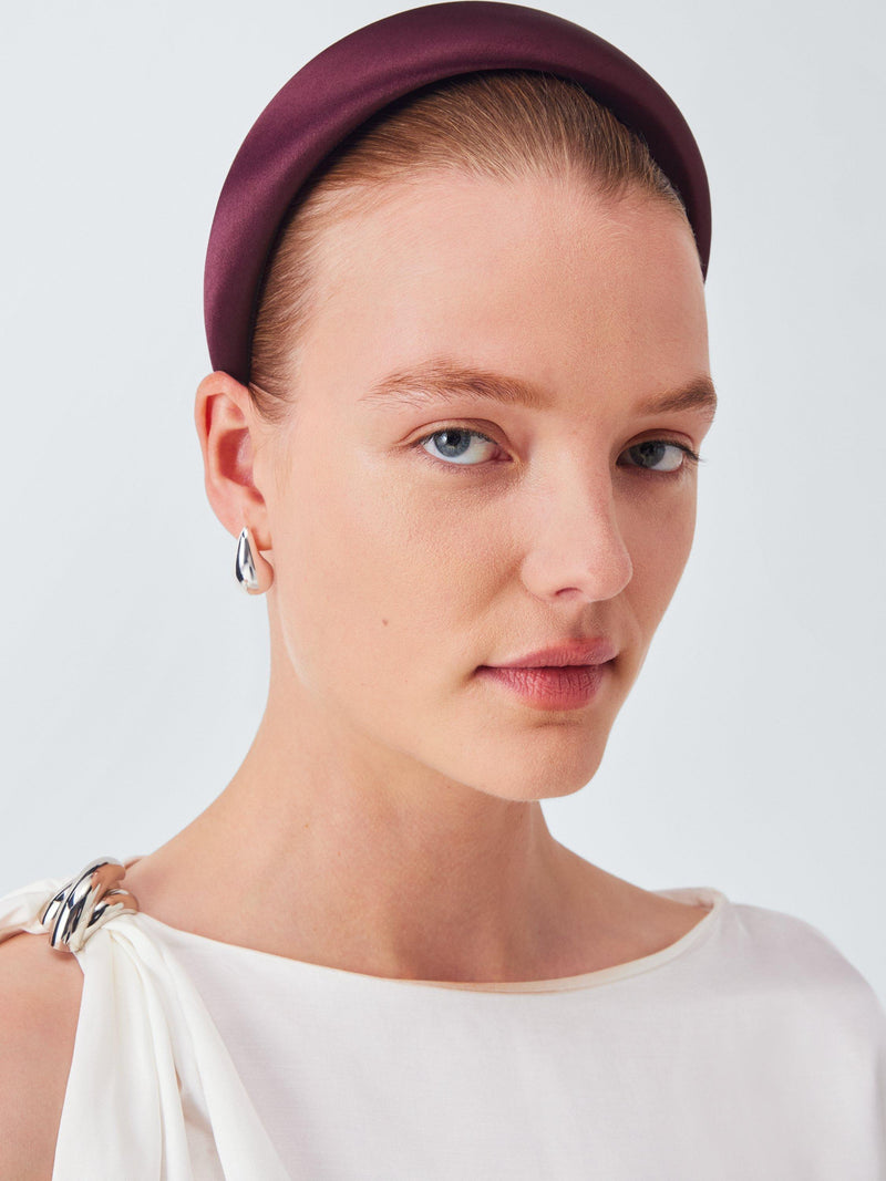 Aria Wide Headband in Claret Red