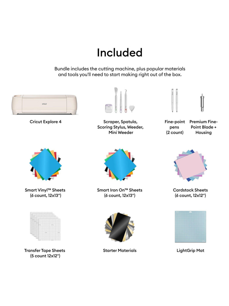 Cricut Explore 4 cutting machine bundle with accessories, imported from the UK