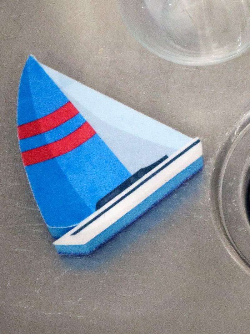 Kikkerland Nautical Sponge Set with Lighthouse and Sailboat, UK version