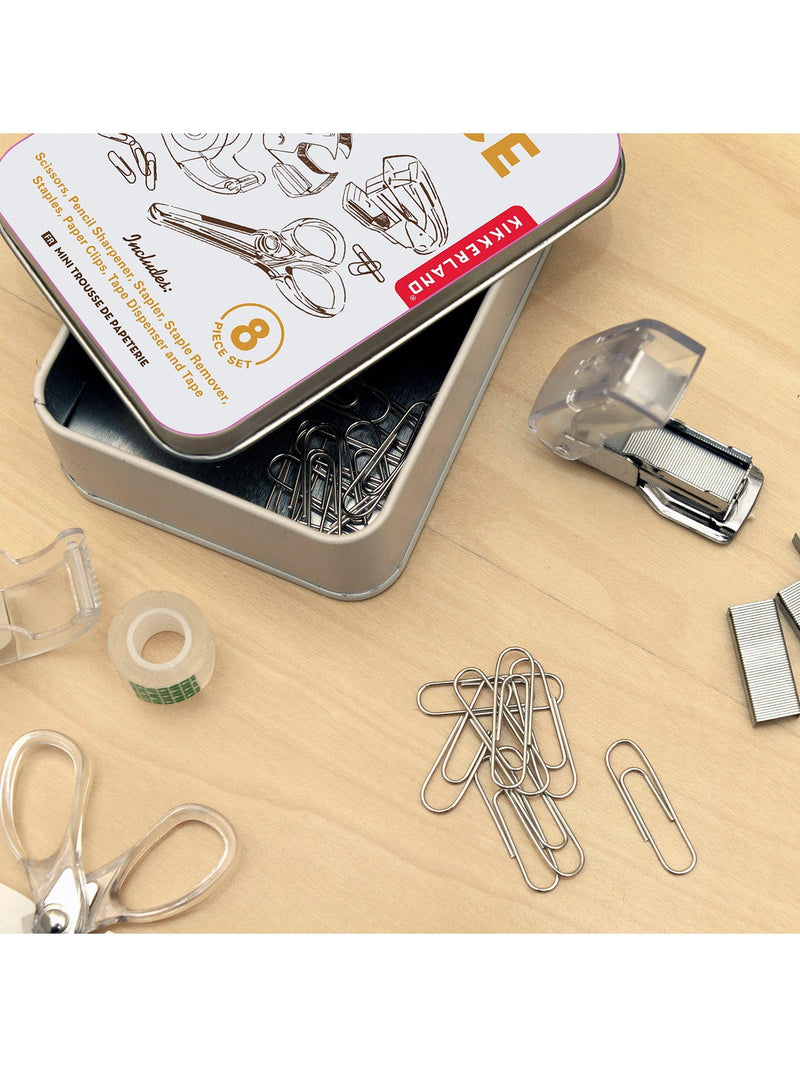 Kikkerland mini office kit 8-piece set imported from the UK