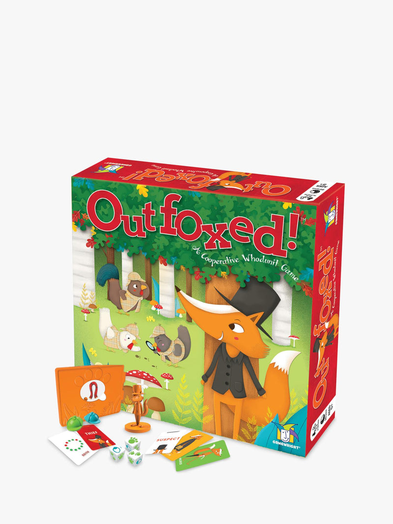 Esdevium Outfoxed cooperative whodunit board game, imported from the UK
