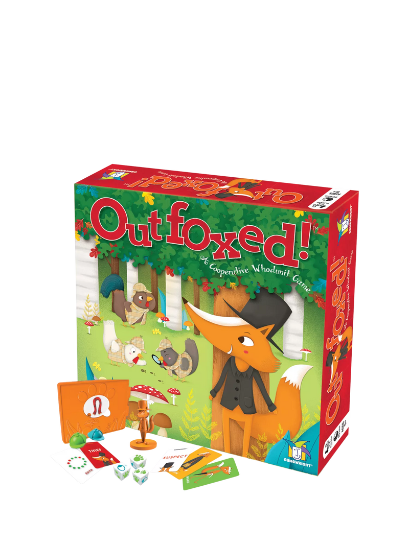 Esdevium Outfoxed cooperative whodunit board game, imported from the UK